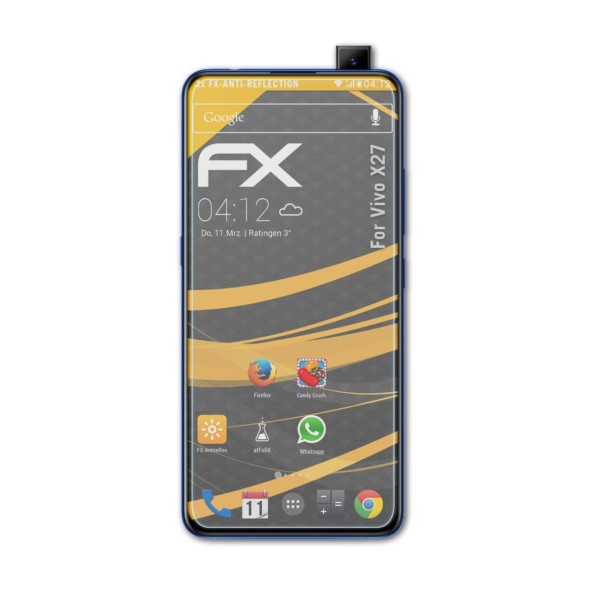ATFOLIX 3x FX-Antireflex Displayschutz(für X27) Vivo