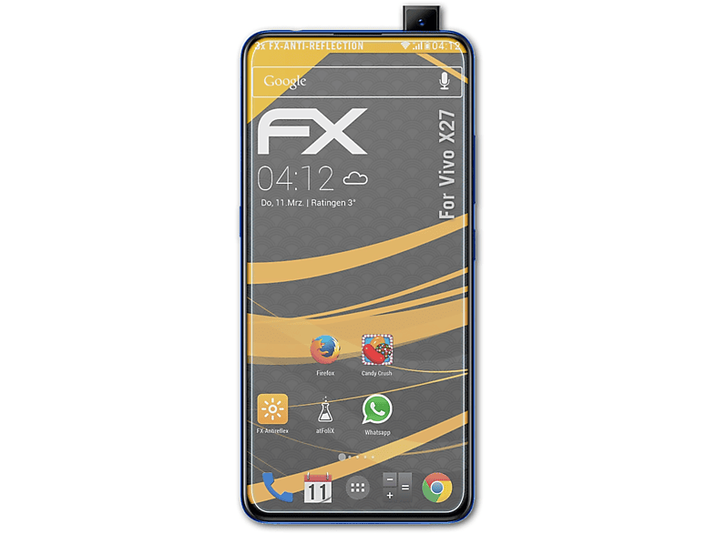 ATFOLIX 3x FX-Antireflex Displayschutz(für Vivo X27)