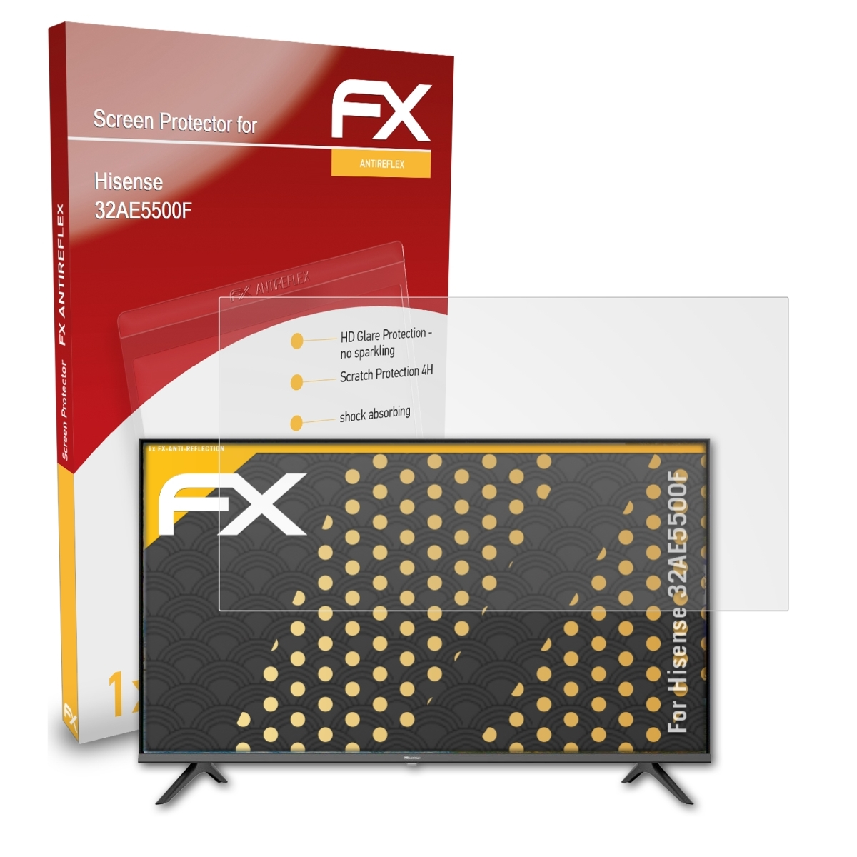 ATFOLIX FX-Antireflex Displayschutz(für Hisense 32AE5500F)