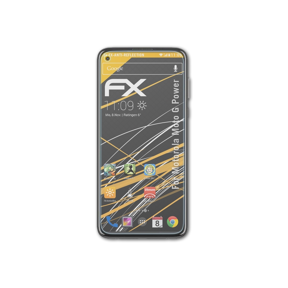 ATFOLIX 3x FX-Antireflex Motorola Moto Displayschutz(für Power) G