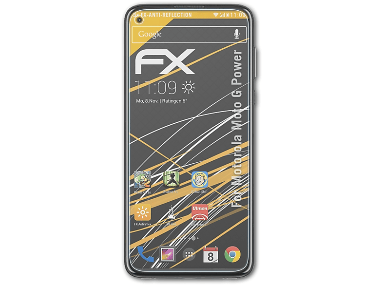 ATFOLIX 3x FX-Antireflex Displayschutz(für Motorola Moto G Power)