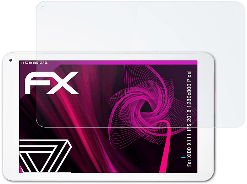 X111 Pixel)) 2018 FX-Hybrid-Glass (1280x800 XIDO Schutzglas(für ATFOLIX IPS