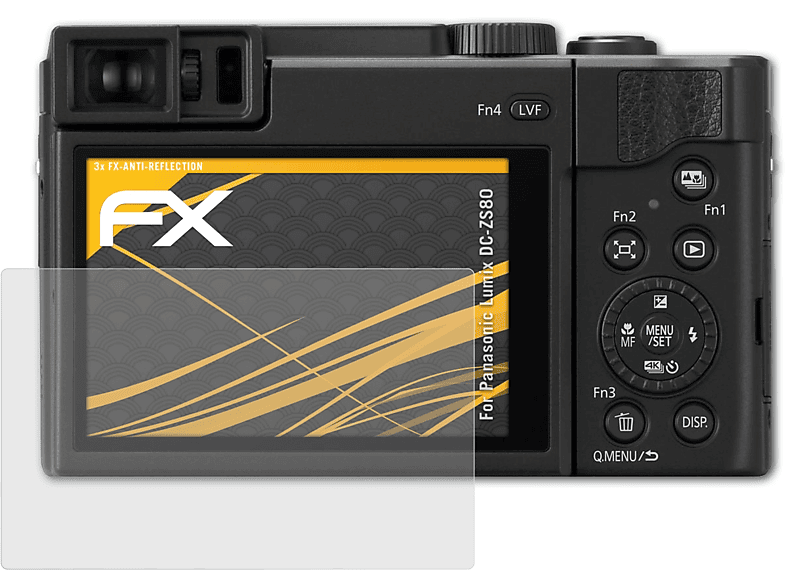 DC-ZS80) Displayschutz(für Lumix ATFOLIX 3x FX-Antireflex Panasonic