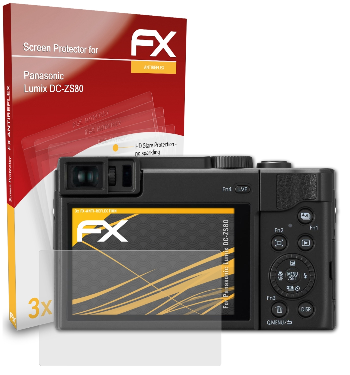 ATFOLIX 3x FX-Antireflex DC-ZS80) Lumix Displayschutz(für Panasonic
