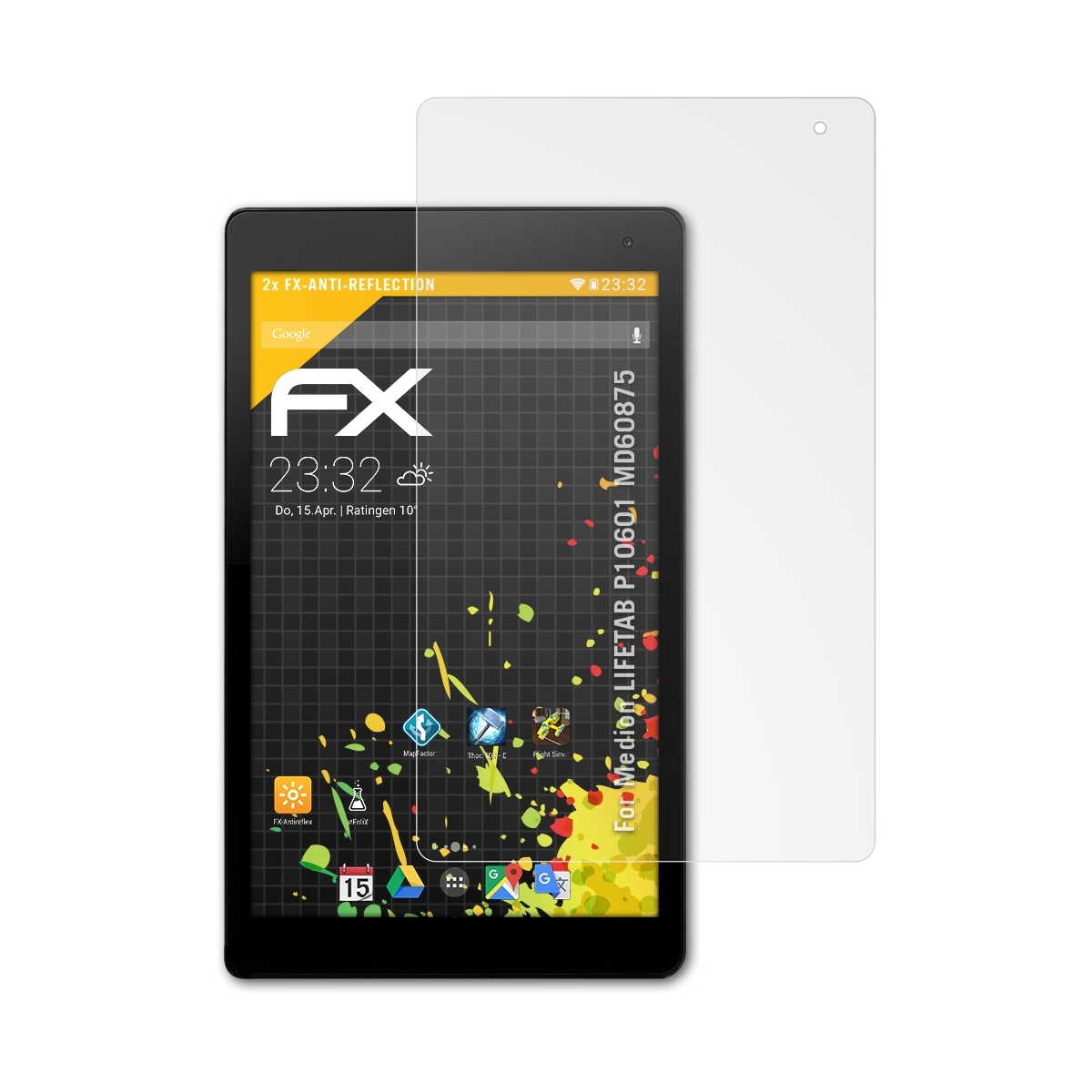 FX-Antireflex P10601 2x Displayschutz(für (MD60875)) LIFETAB ATFOLIX Medion