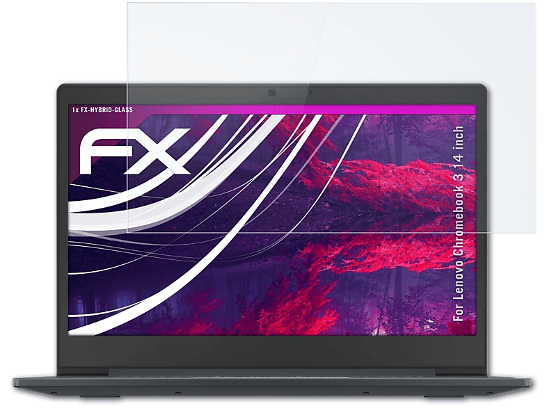 Schutzglas(für (14 3 Lenovo ATFOLIX inch)) FX-Hybrid-Glass Chromebook