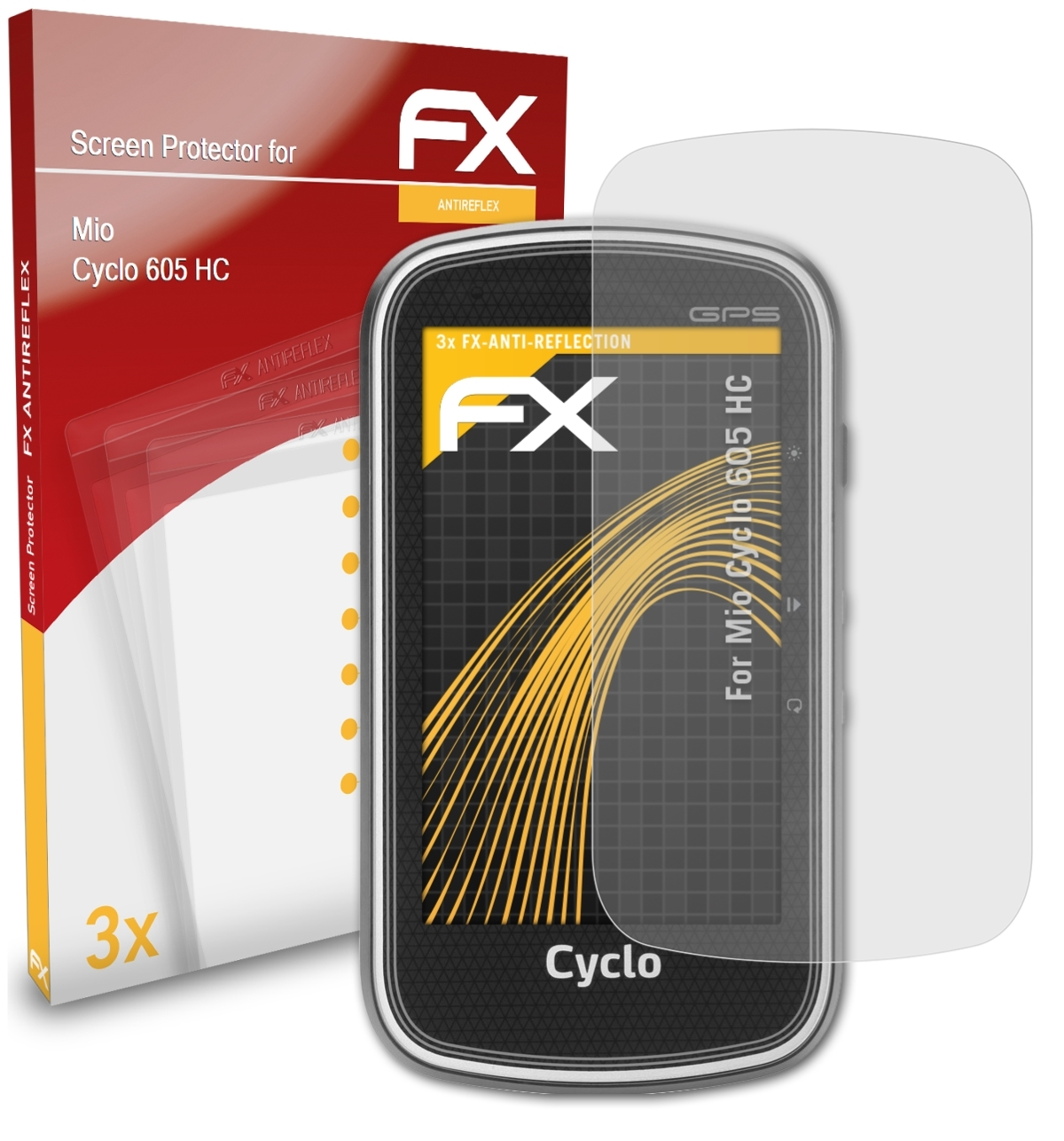 FX-Antireflex Cyclo ATFOLIX 3x HC) Mio 605 Displayschutz(für