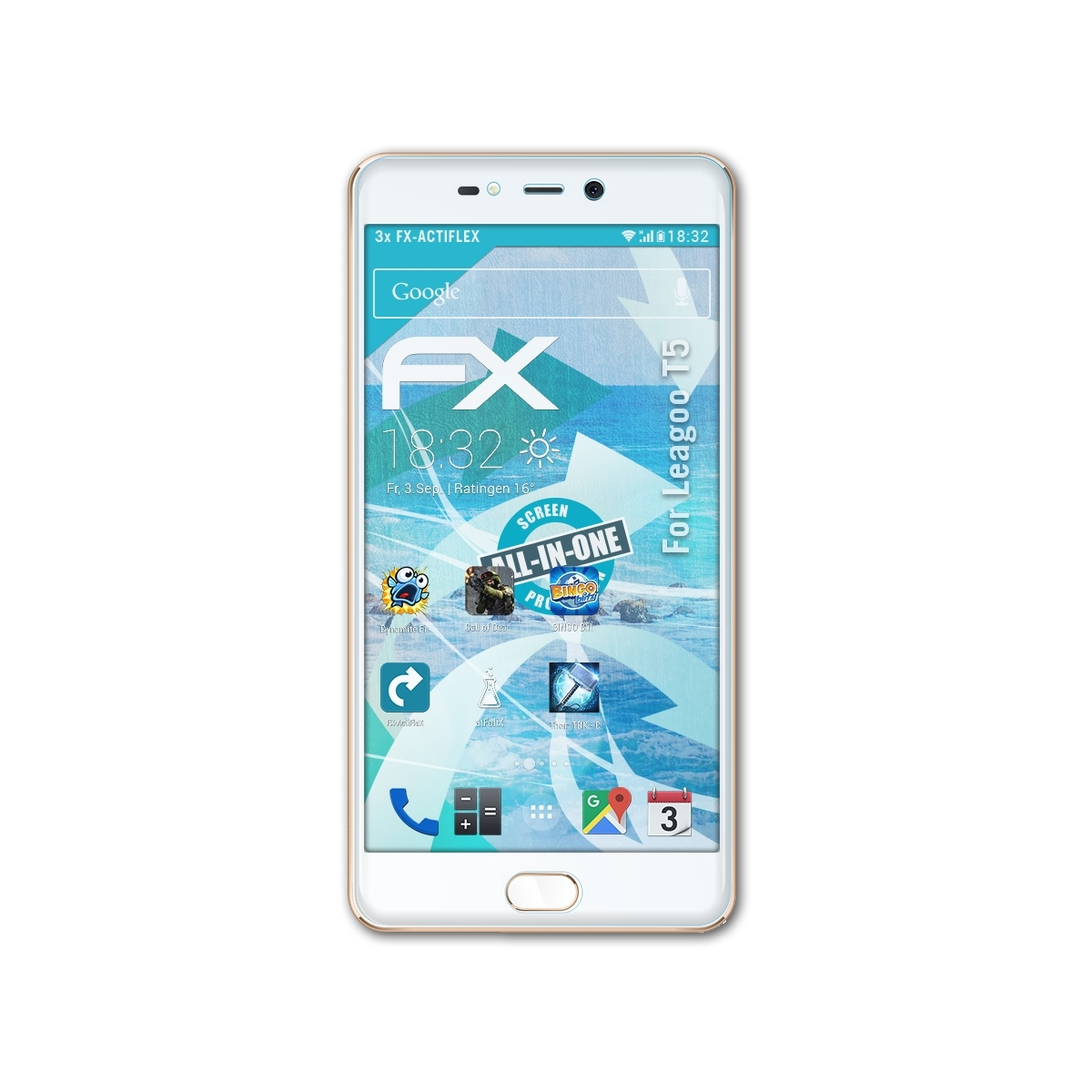 ATFOLIX 3x FX-ActiFleX Displayschutz(für Leagoo T5)