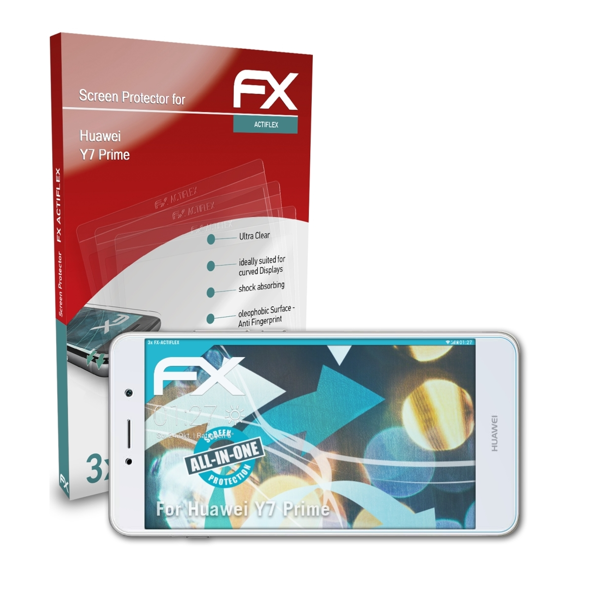 Y7 FX-ActiFleX ATFOLIX 3x Displayschutz(für Huawei Prime)