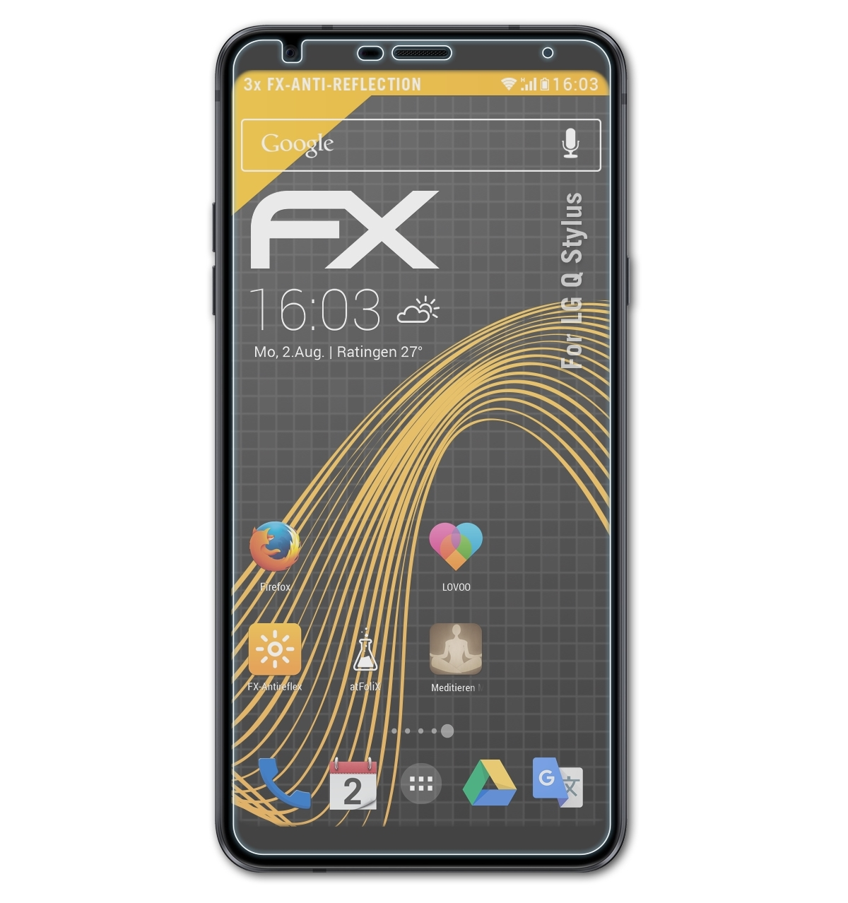 Q FX-Antireflex 3x Displayschutz(für LG Stylus) ATFOLIX