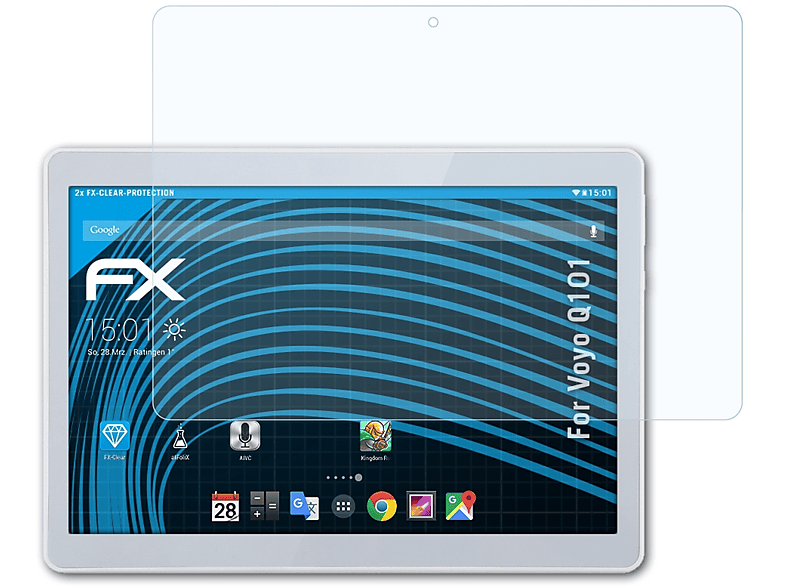 Voyo 2x FX-Clear Q101) ATFOLIX Displayschutz(für