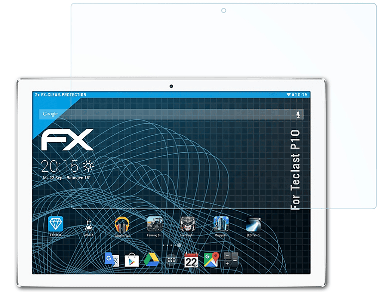 ATFOLIX 2x FX-Clear Displayschutz(für Teclast P10)