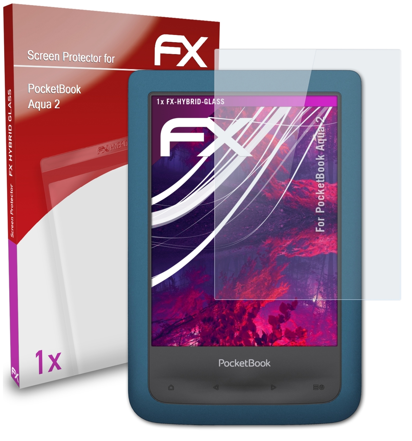 FX-Hybrid-Glass PocketBook Aqua Schutzglas(für 2) ATFOLIX