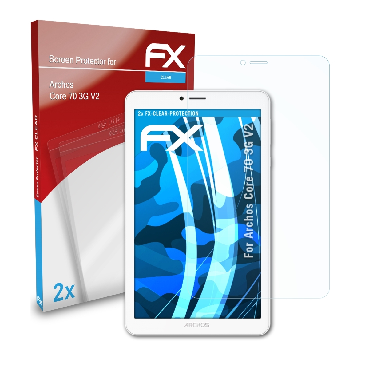 ATFOLIX 2x FX-Clear Displayschutz(für Core 3G V2) 70 Archos