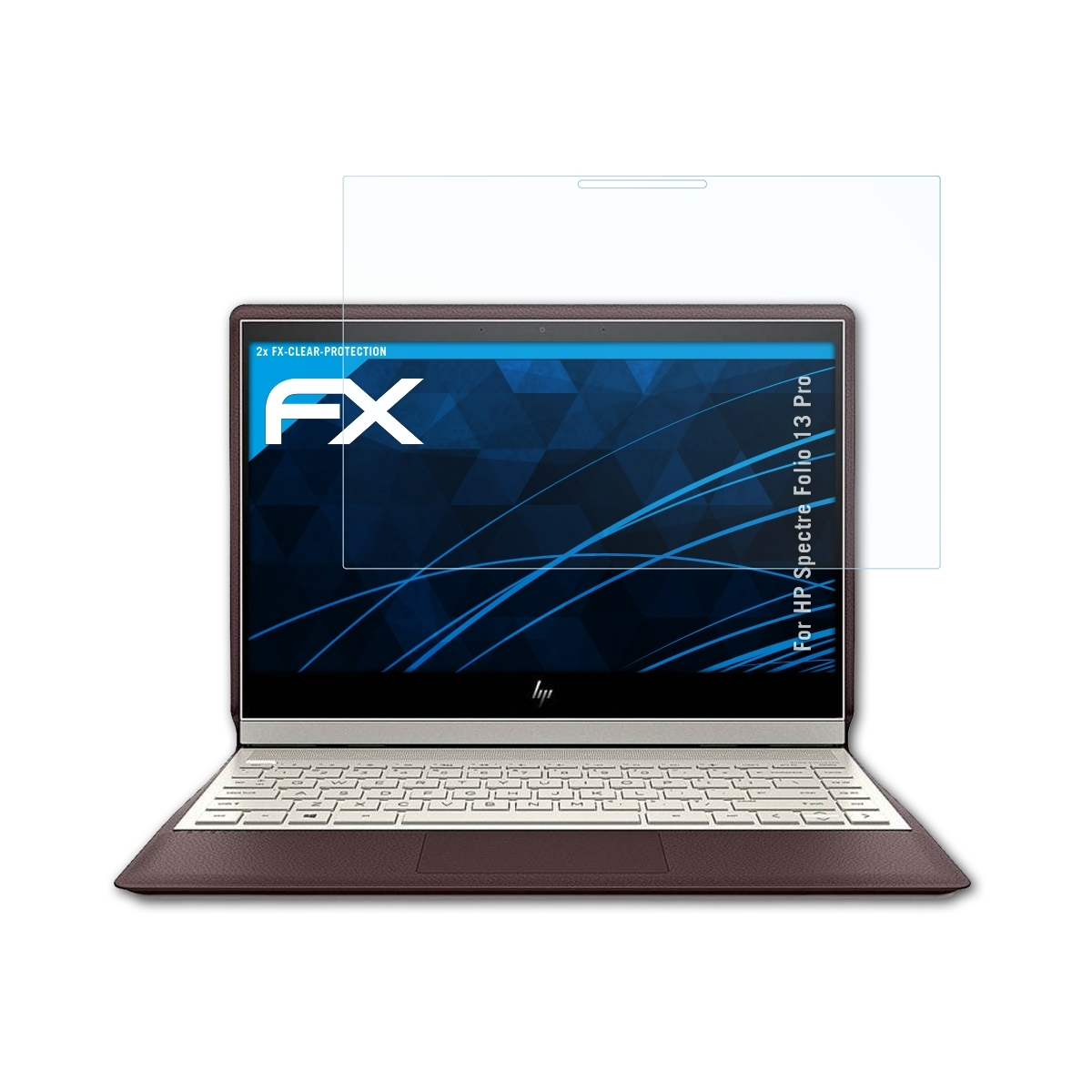 ATFOLIX 2x HP Folio Pro) Spectre FX-Clear 13 Displayschutz(für