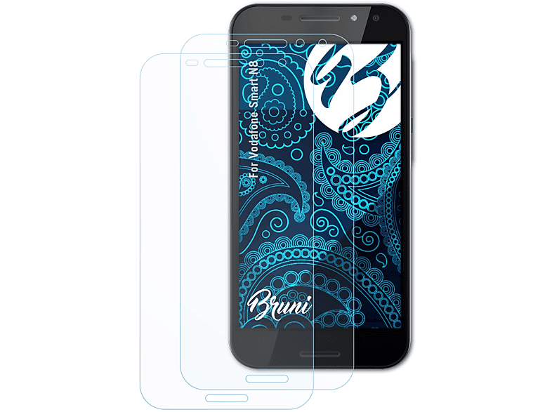 BRUNI 2x Basics-Clear Schutzfolie(für Smart N8) Vodafone