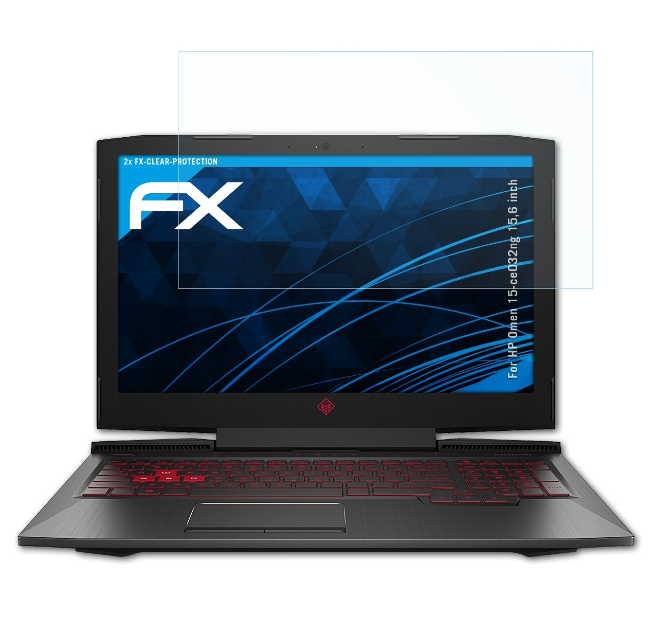 ATFOLIX 2x FX-Clear Displayschutz(für HP Omen (15,6 15-ce032ng inch))