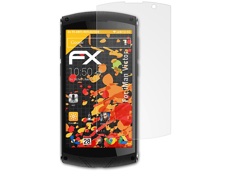 ATFOLIX 3x FX-Antireflex Displayschutz(für iMan Victor)