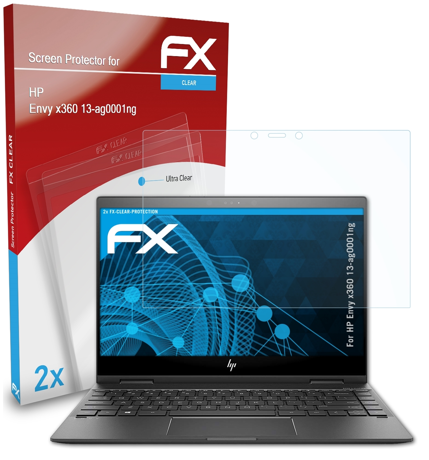 ATFOLIX Displayschutz(für Envy HP 13-ag0001ng) FX-Clear x360 2x