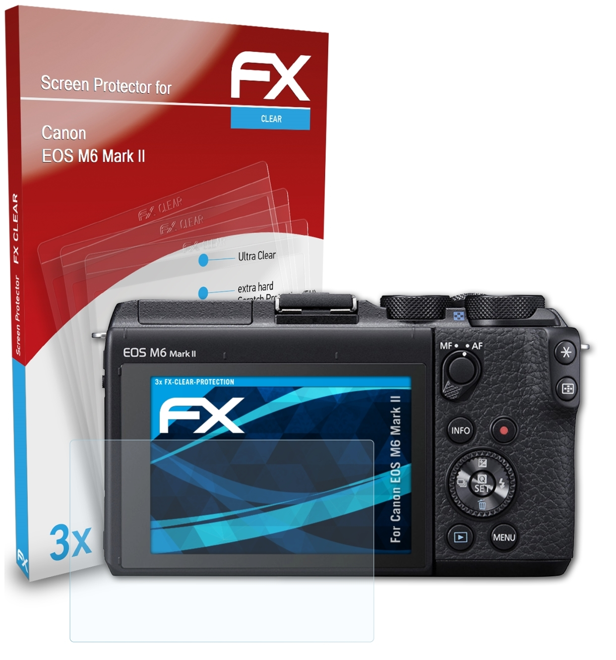 ATFOLIX 3x FX-Clear II) Canon M6 EOS Displayschutz(für Mark