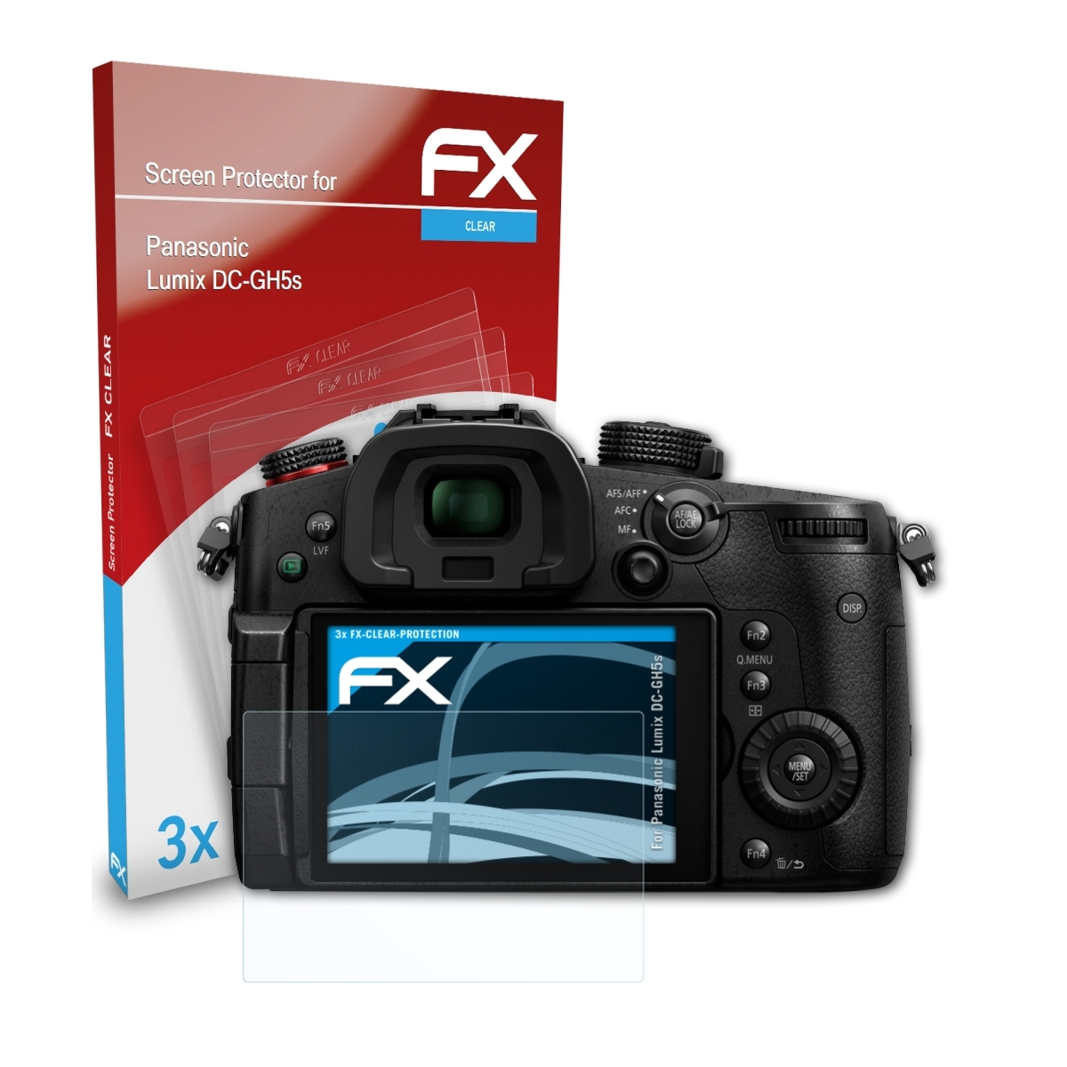 DC-GH5s) Displayschutz(für Panasonic FX-Clear ATFOLIX Lumix 3x