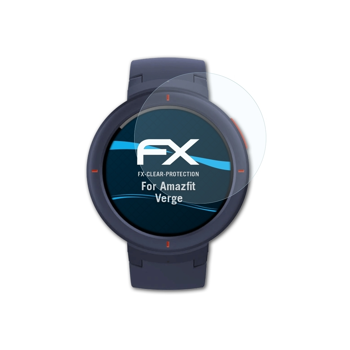 ATFOLIX Amazfit Verge) 3x FX-Clear Displayschutz(für