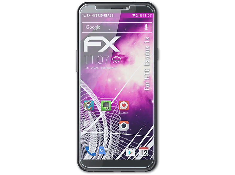 ATFOLIX FX-Hybrid-Glass Schutzglas(für HTC Exodus 1s)