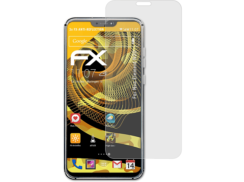ATFOLIX 3x FX-Antireflex Displayschutz(für Noa N20) Element