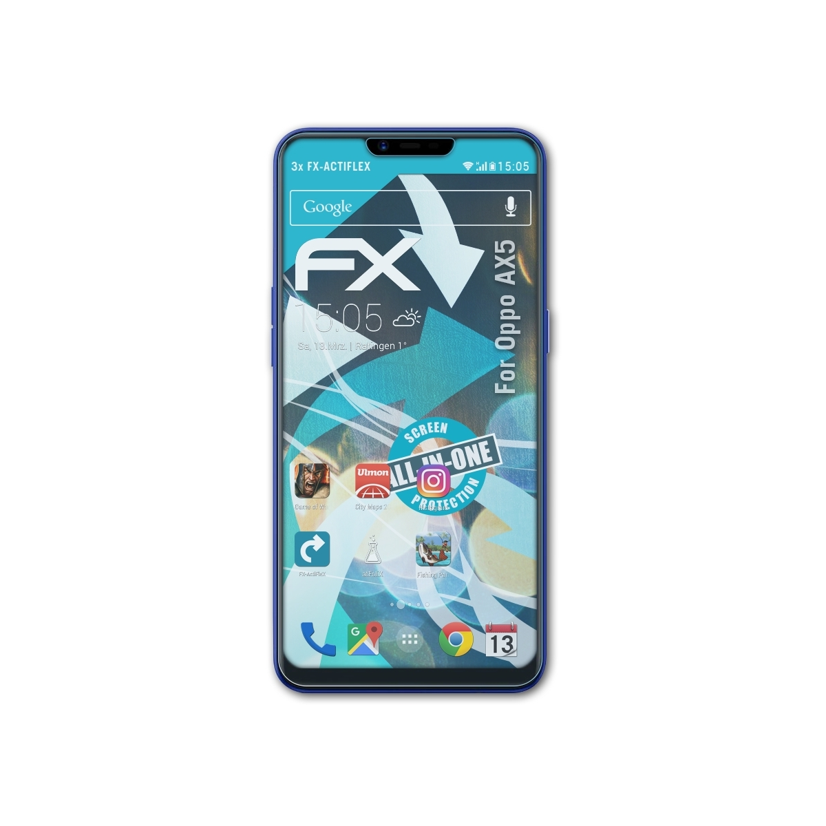 ATFOLIX FX-ActiFleX 3x Oppo Displayschutz(für AX5)