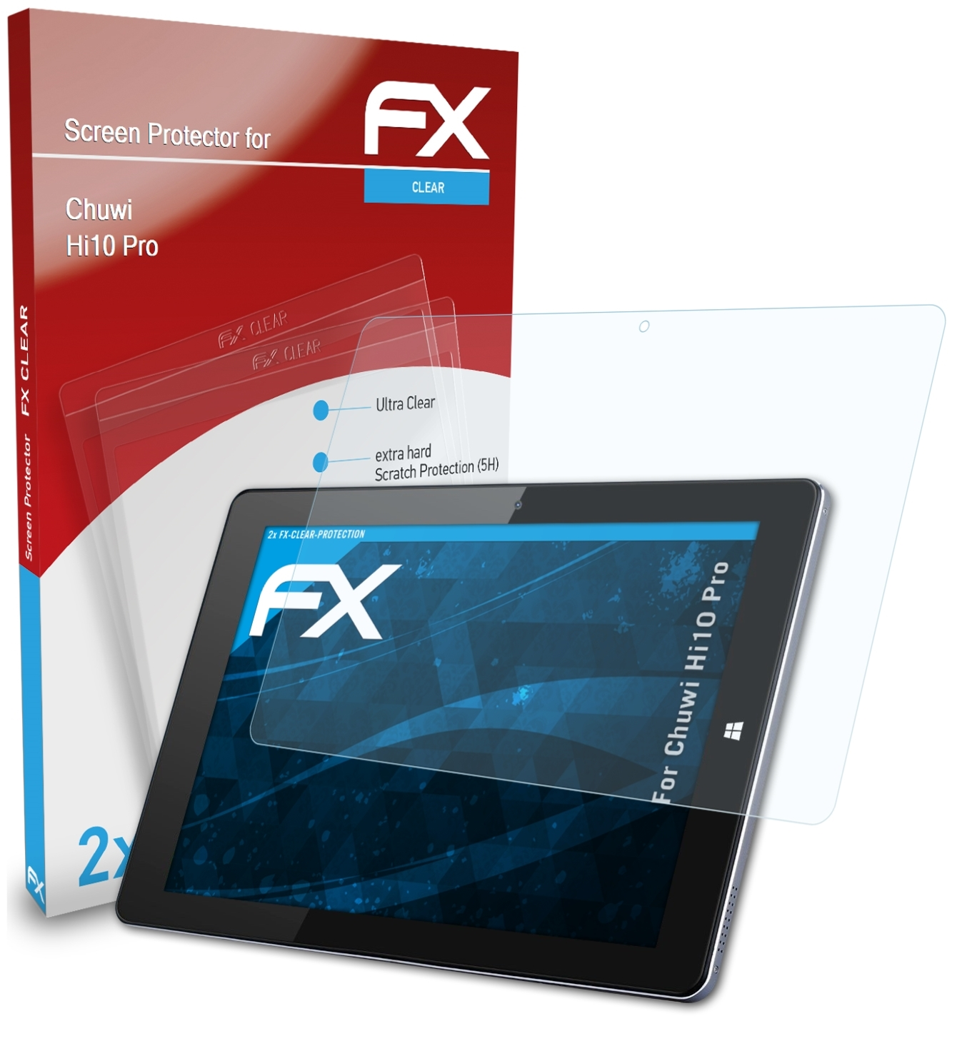 ATFOLIX 2x FX-Clear Displayschutz(für Chuwi Hi10 Pro)