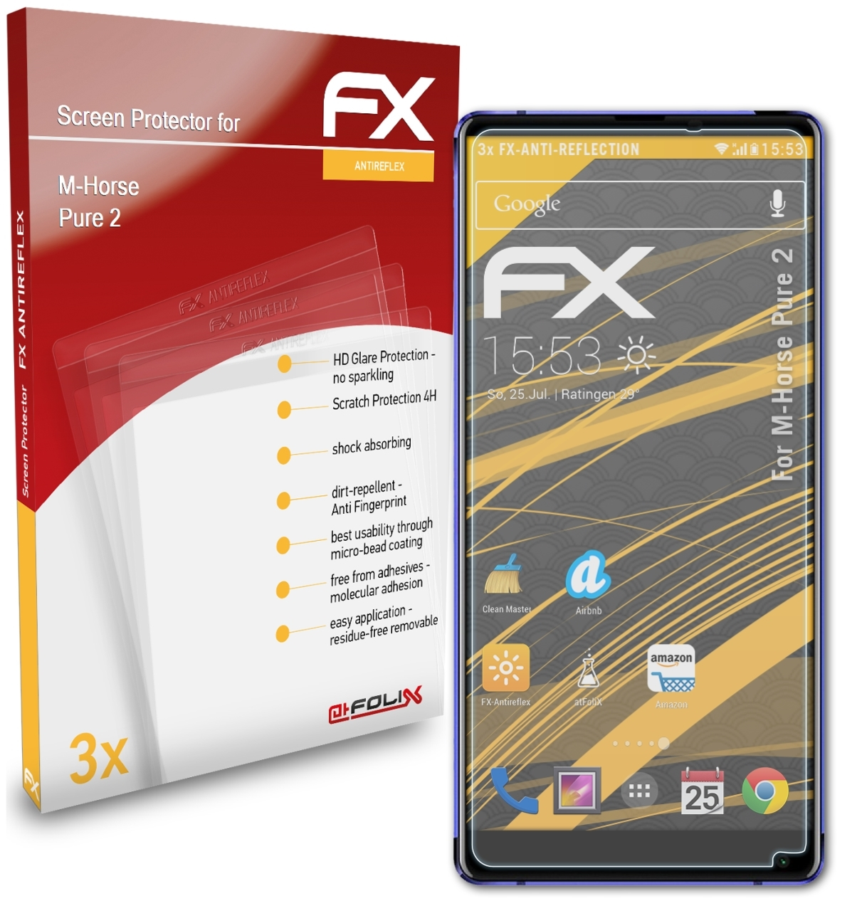Displayschutz(für 2) FX-Antireflex ATFOLIX Pure M-Horse 3x
