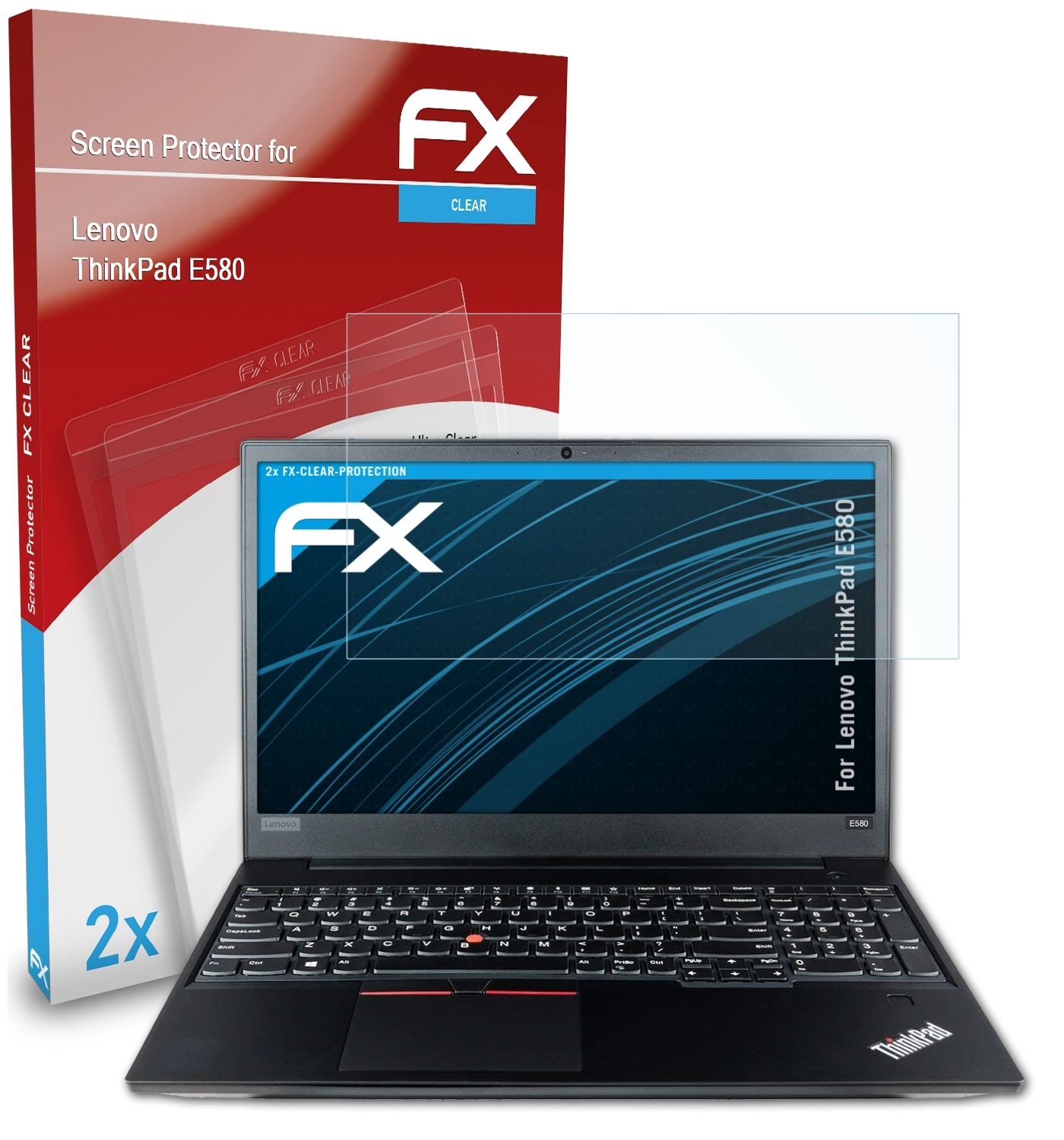 ATFOLIX 2x FX-Clear Displayschutz(für Lenovo ThinkPad E580)