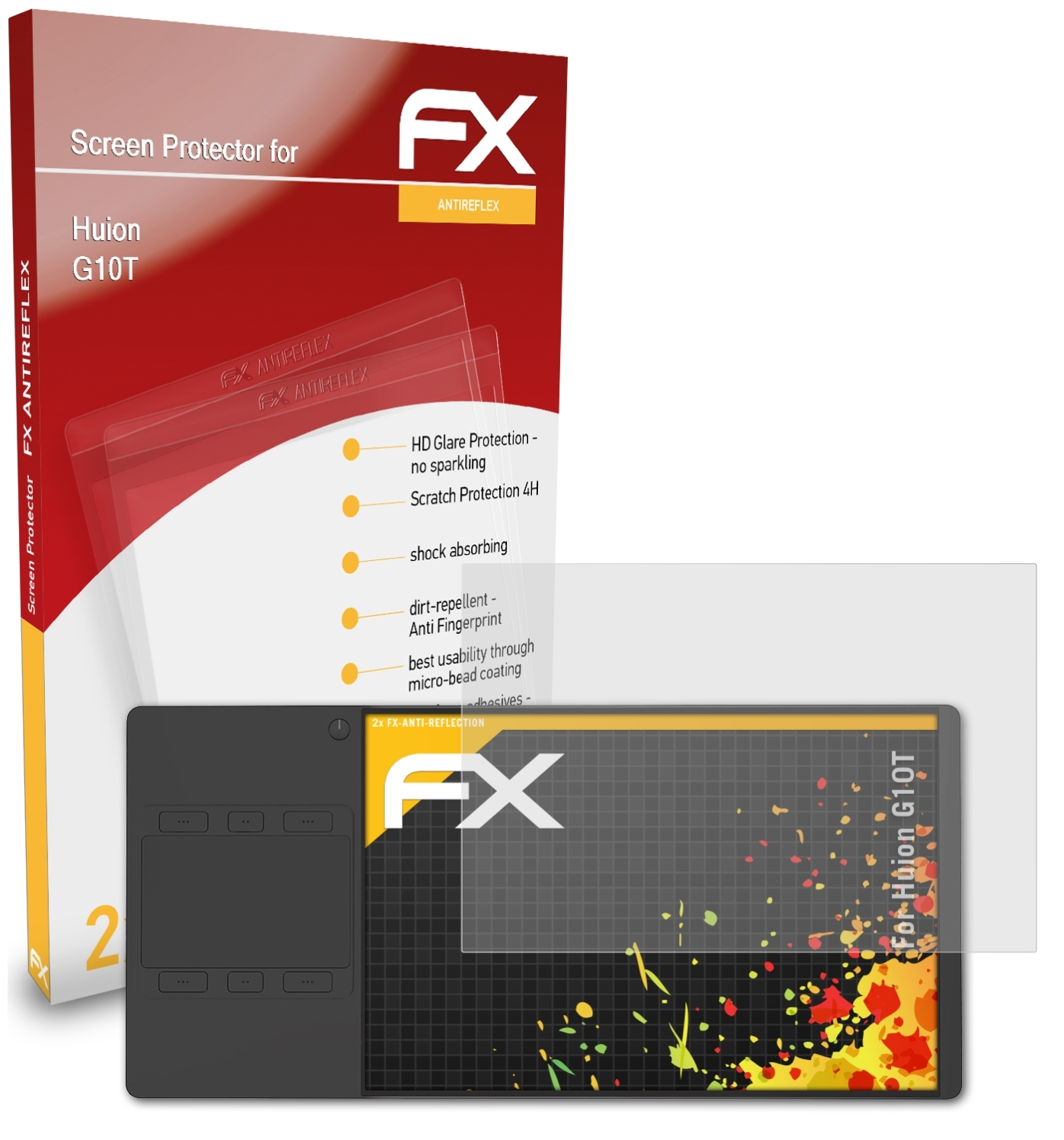 Displayschutz(für G10T) ATFOLIX 2x FX-Antireflex Huion