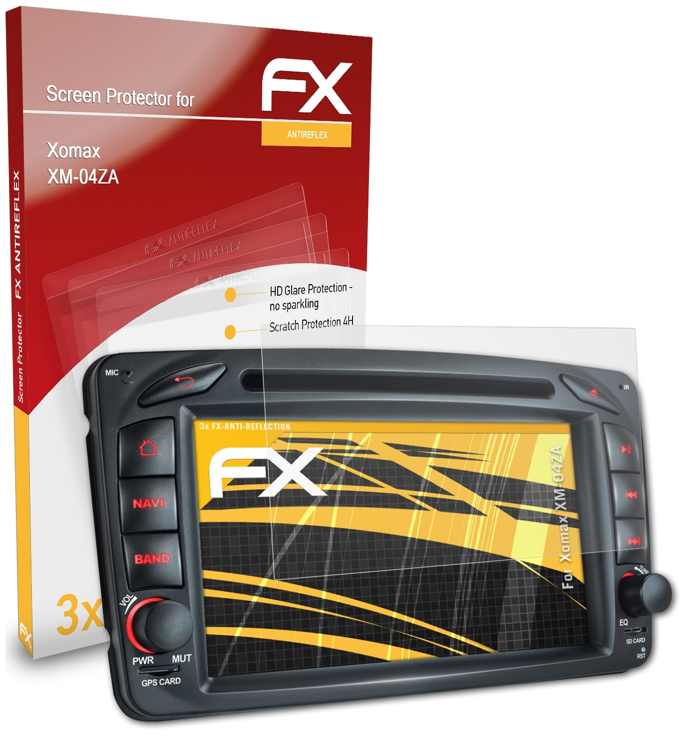 XM-04ZA) 3x ATFOLIX FX-Antireflex Xomax Displayschutz(für