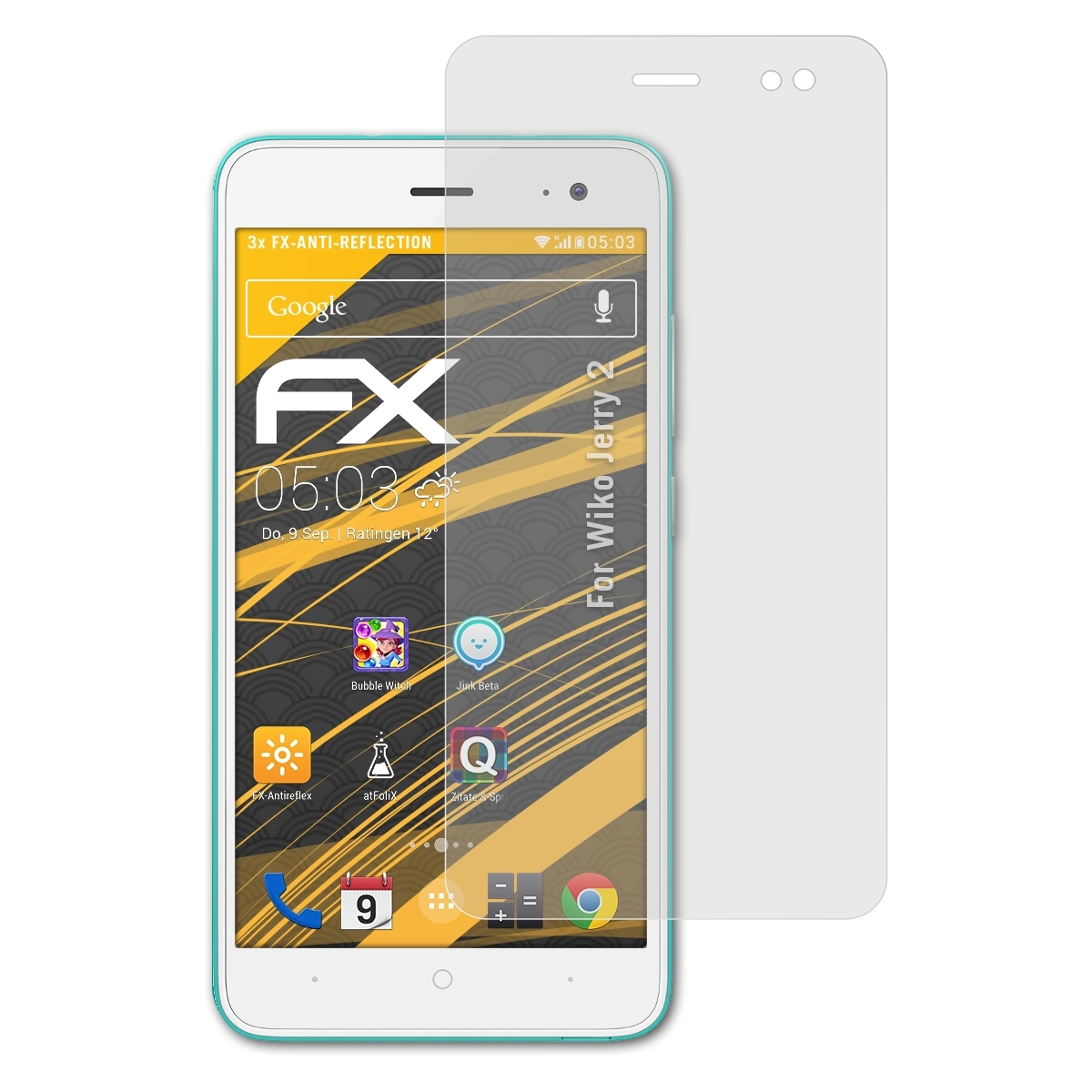 Displayschutz(für Jerry ATFOLIX 3x FX-Antireflex 2) Wiko