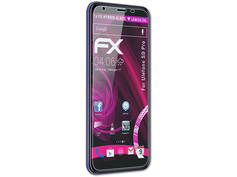 ATFOLIX FX-Hybrid-Glass Schutzglas(für Ulefone S9 Pro)