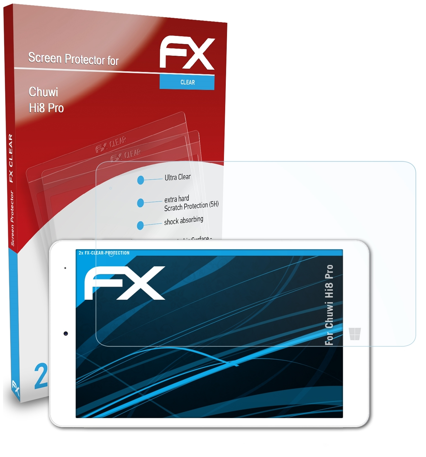 ATFOLIX 2x FX-Clear Displayschutz(für Chuwi Pro) Hi8