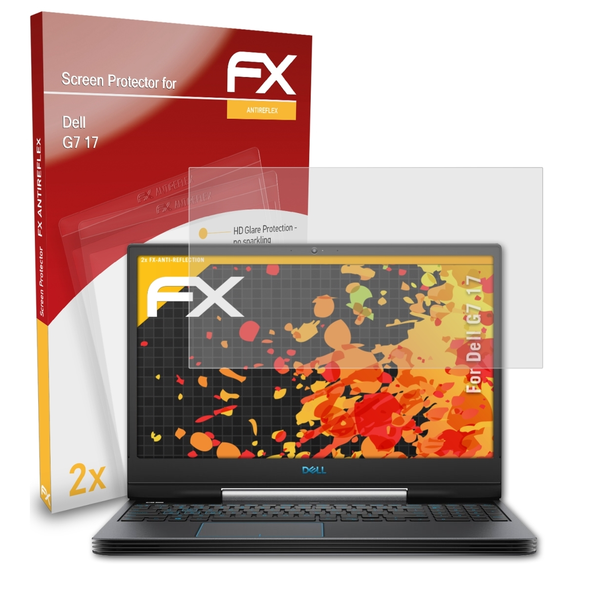 ATFOLIX G7 Displayschutz(für Dell 17) 2x FX-Antireflex