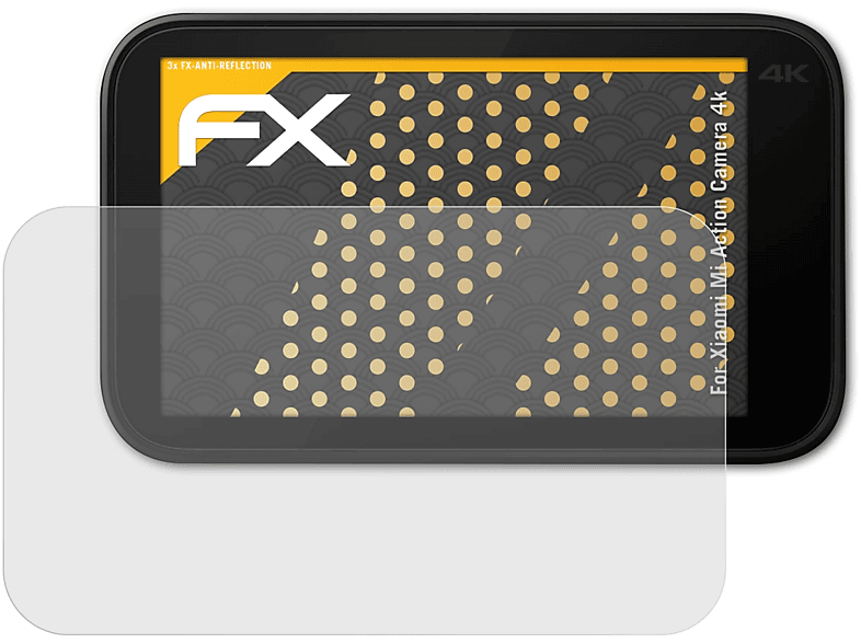 ATFOLIX 3x FX-Antireflex Displayschutz(für Xiaomi Mi Action Camera 4k)