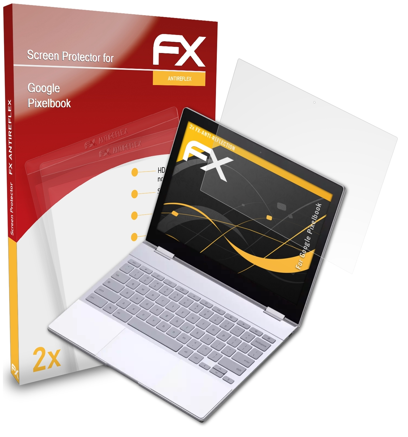 ATFOLIX 2x FX-Antireflex Google Pixelbook) Displayschutz(für