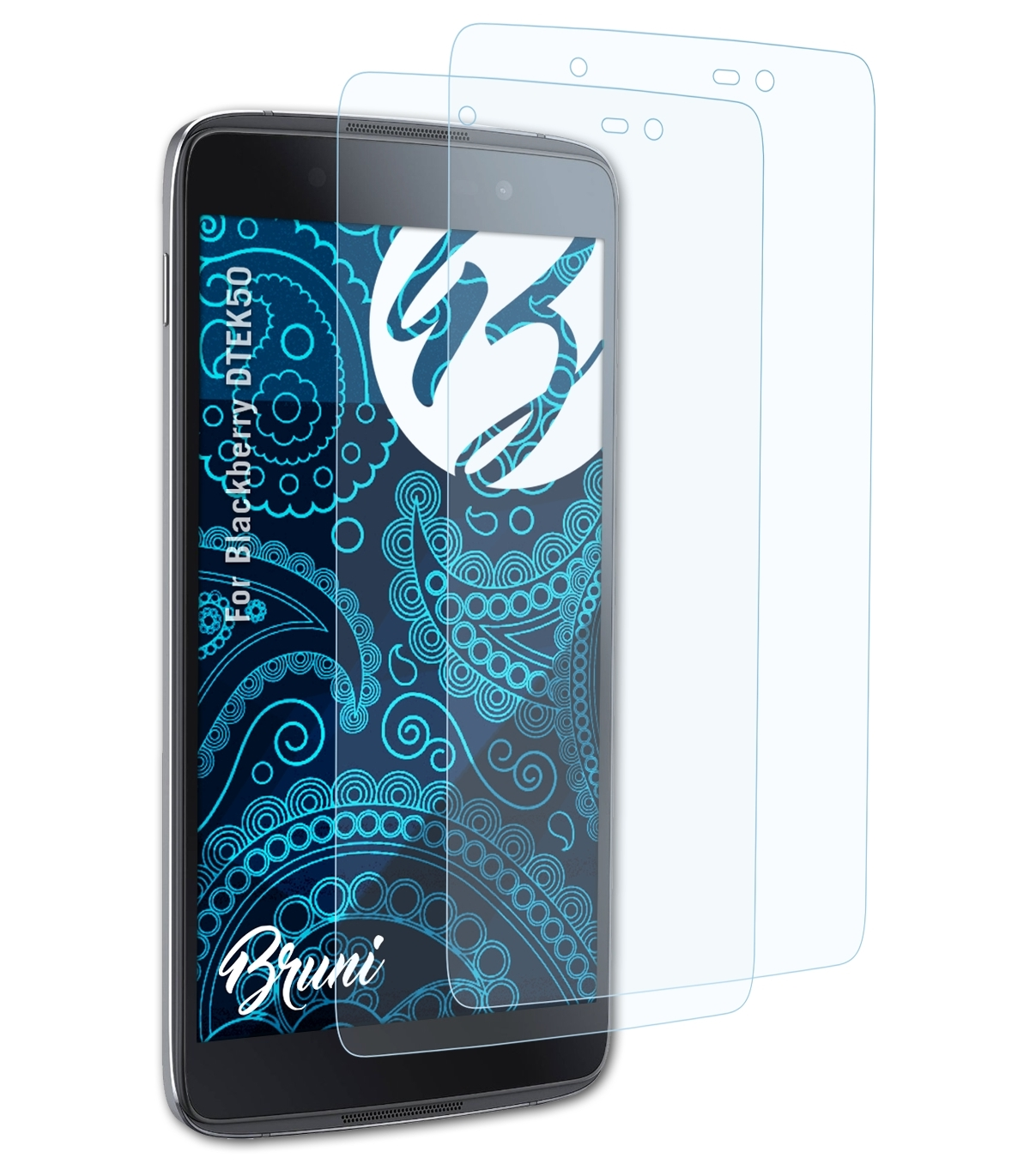 BRUNI 2x Basics-Clear Schutzfolie(für DTEK50) Blackberry