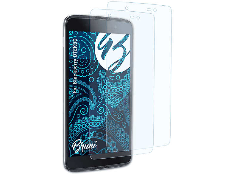 BRUNI 2x Basics-Clear Schutzfolie(für Blackberry DTEK50) | Displayschutzfolien & Gläser