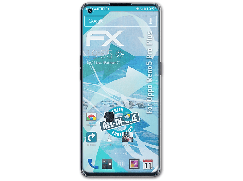 ATFOLIX 3x FX-ActiFleX Displayschutz(für Oppo Reno5 Pro Plus)