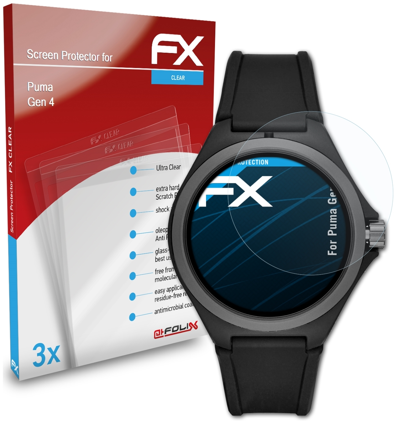 Gen FX-Clear ATFOLIX Puma 4) 3x Displayschutz(für