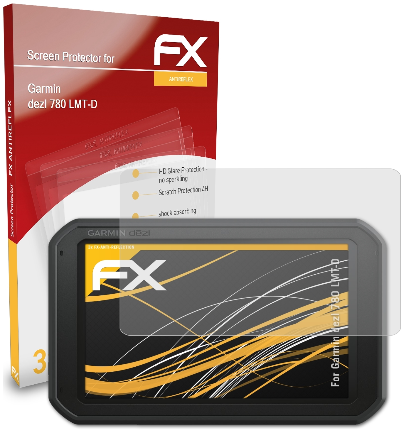 Displayschutz(für dezl 3x FX-Antireflex LMT-D) ATFOLIX Garmin 780