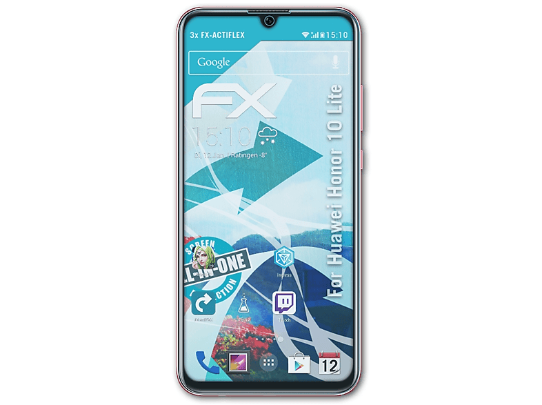 ATFOLIX 3x FX-ActiFleX Displayschutz(für Huawei Honor 10 Lite)