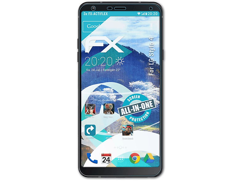 ATFOLIX 3x FX-ActiFleX Displayschutz(für LG Stylo 4)
