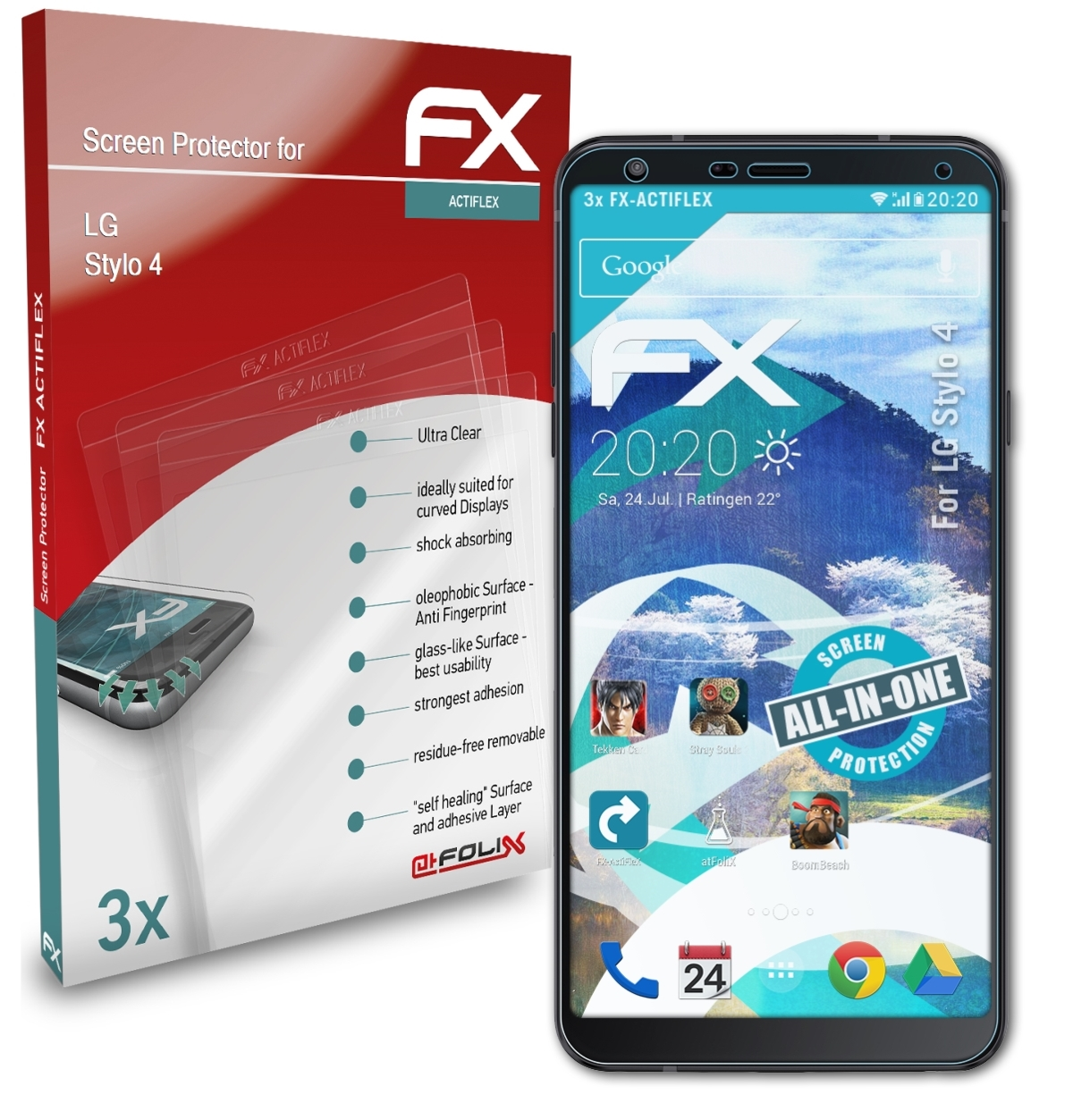 ATFOLIX 3x FX-ActiFleX LG 4) Stylo Displayschutz(für