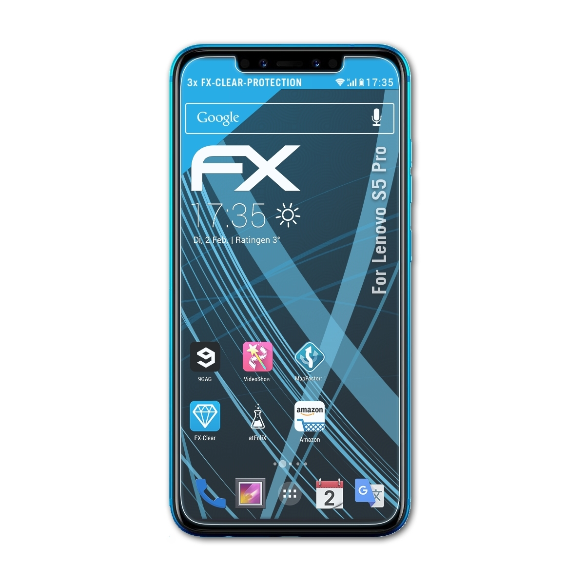 ATFOLIX 3x FX-Clear Displayschutz(für Lenovo S5 Pro)