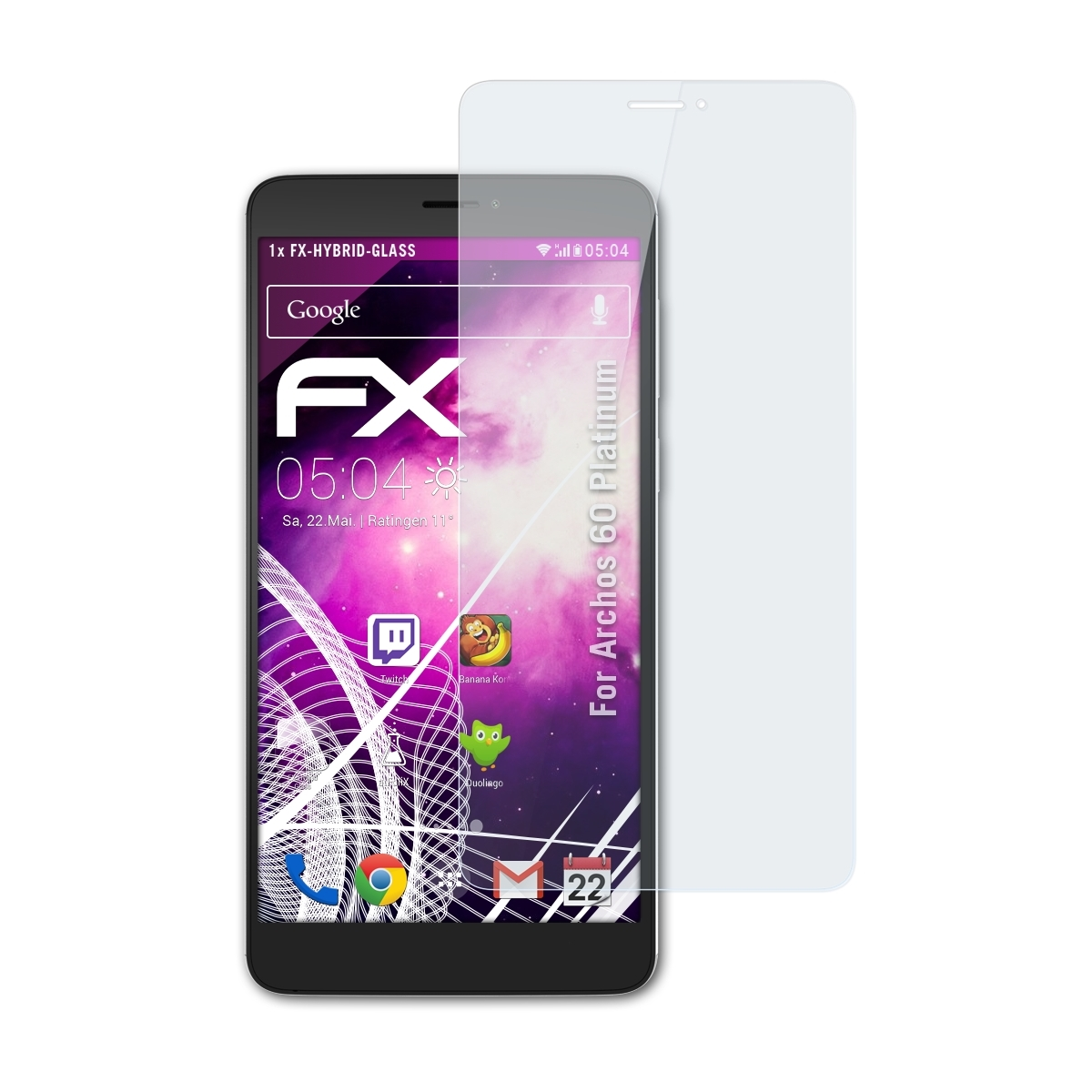 Platinum) FX-Hybrid-Glass 60 Schutzglas(für Archos ATFOLIX